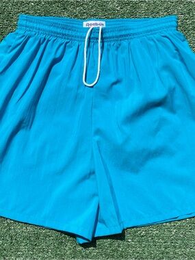 Vintage 80’s Reebok Turquoise Lined Running Shorts Women’s Size Small USA Made
